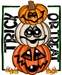 Wreath Sign, Trick Or Treat Pumpkins - Green - Halloween 8"x10" Metal Sign DECOE-154, DecoExchange, Sign For Wreaths - DecoExchange