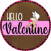 Wreath Sign, Valentine Sign, Hello Cupid, 18" Wood Round  Sign CR-026, DecoExchange, Sign For Wreath