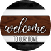 Wreath Sign, Welcome Sign, 18" Wood Round Sign, DECOE-638, DecoExchange, Sign For Wreath - DecoExchange®