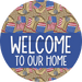 Wreath Sign Welcome Wreath Sign Military Veterans Decoe-2399 For Round 10 Metal