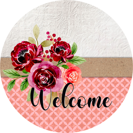 Wreath Sign, Welcome Sign, simple Sign, DECOE-541, Sign For Wreath, DecoExchange - DecoExchange