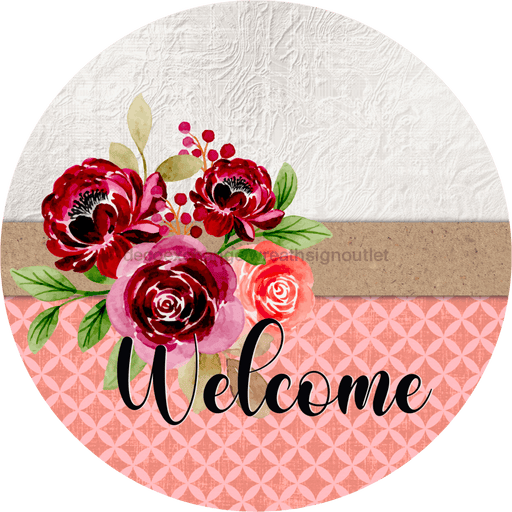 Wreath Sign, Welcome Sign, simple Sign, DECOE-541, Sign For Wreath, DecoExchange - DecoExchange