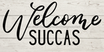 Wreath Sign Welcome Succas 6X12 Metal Decoe-4236 Decoexchange For