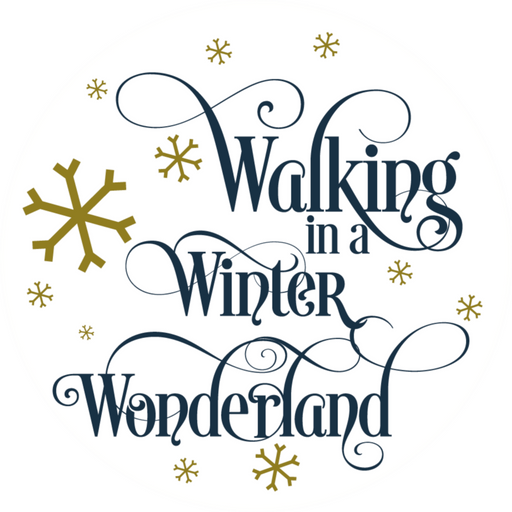 Wreath Sign, Winter Wonderland, Christmas Sign, 18" Wood Round,  Sign, DECOE-760, DecoExchange, Sign For Wreath