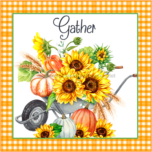Wreath Sign, Yellow Sunflower Fall Sign, Fall Sign, 10