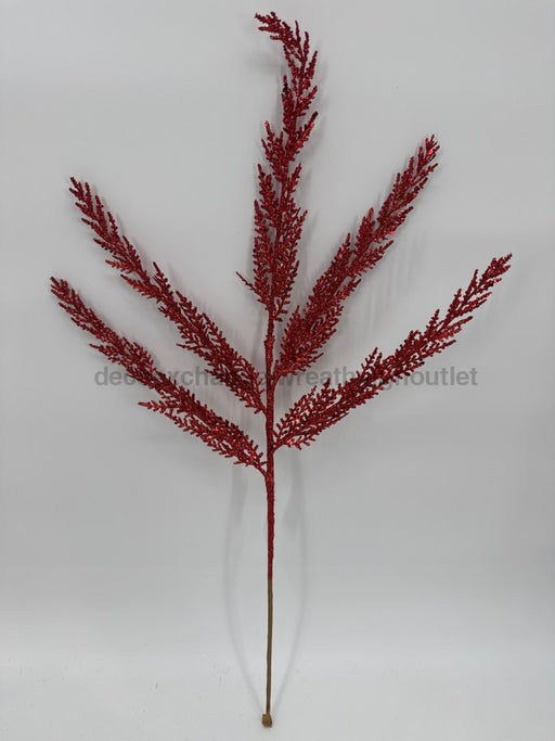 Xmas Lg Cedar Spray Red 60183 Greenery