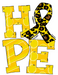 Yellow Hope Sign Awareness Door Hanger Wood Sign Decoe-W-0133 22