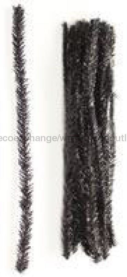 20mm Tinsel Tie Stems: Metallic Black (25) MA000102 - DecoExchange