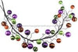 5'L Glitter Ball Garland Black/Orange/Lime/Purple HH7443 - DecoExchange