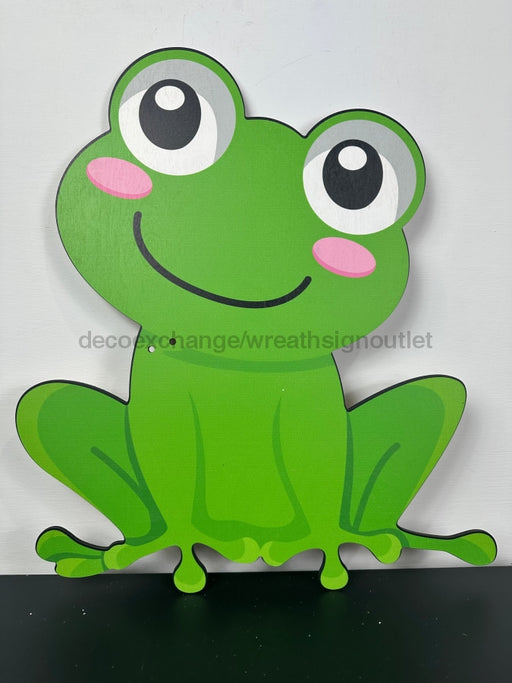 Frog Sign Add A Bow Wood Sign Door Hanger Decoe-W-625 22