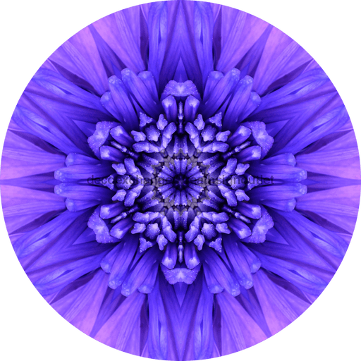 Geometric Flower Center Blue Decoe-Fc-0012 6 metal