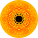 Geometric Flower Center Yellow Decoe-Fc-0008 6 metal