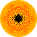 Geometric Flower Center Yellow Decoe-W-Fc-0008 6 Wood
