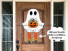 Halloween Sign Ghost Cute Ribbon Legs Wood Sign Cr-W-087-Dh 22 Door Hanger