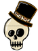 Halloween Skeleton Head, wood sign, DECOE-W-011 - DecoExchange®
