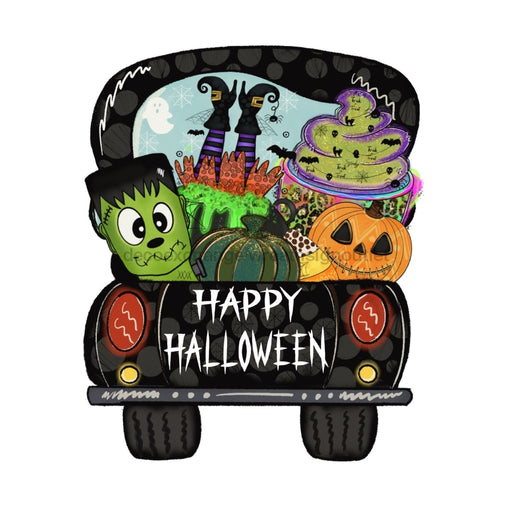 Halloween Truck, Happy Halloween, wood sign, DECOE-W-016 - DecoExchange®