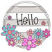 Hello Sign, Floral Sign, wood sign, PCD-W-002 - DecoExchange®