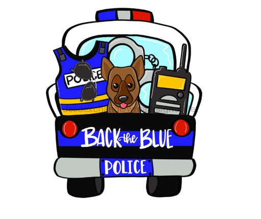 Police Sign, Support Police Sign, Back The Blue Sign, wood sign, CR-W-065 - DecoExchange®