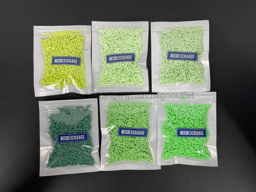 Shades of Green Fake Bake Sprinkles - Pack of 6 - DECOE-008 Faux Sprinkles Pack of 6 (SP11-SP16) - DecoExchange