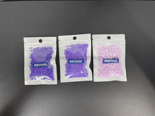 Shades of Purple Fake Bake Sprinkles - Pack of 3 - DECOE-014 Faux Sprinkles Pack of 3 (SP43-SP45) - DecoExchange