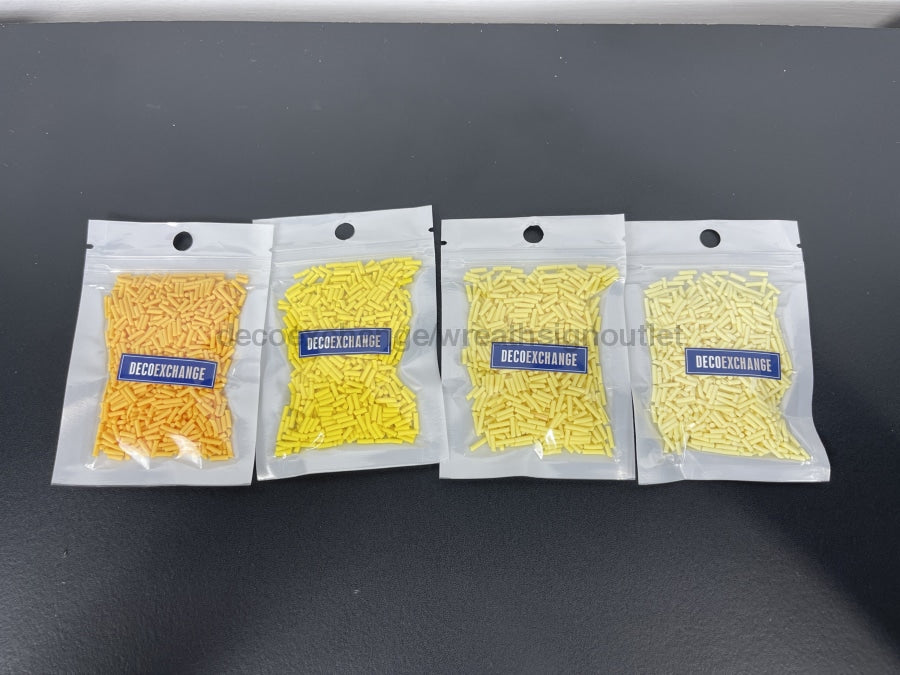 Shades of Yellow Fake Bake Sprinkles - Pack of 4 - DECOE-015 Faux Sprinkles  Pack of 4 (SP46-SP49)