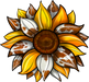 Sunflower, Cow Print Flower, Animal Print Flower, Yellow Flower, wood sign, DECOE-W-079 - DecoExchange®