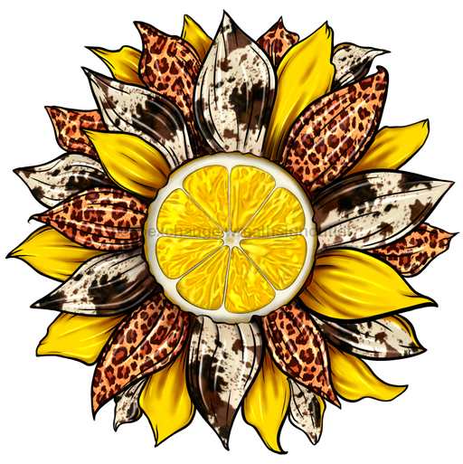 Sunflower, Lemon Sunflower, Animal Print Flower, wood sign, DECOE-W-082 - DecoExchange®