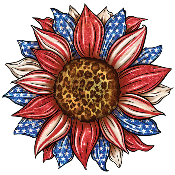 Sunflower, Patriotic Flower, American Flower, wood sign, DECOE-W-073 - DecoExchange®