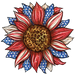 Sunflower, Patriotic Flower, American Flower, wood sign, DECOE-W-073 - DecoExchange®