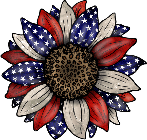 Sunflower, Patriotic Flower, American Flower, wood sign, DECOE-W-083 - DecoExchange®