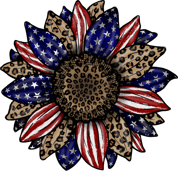 Sunflower, Patriotic Flower, American Flower, wood sign, DECOE-W-084 - DecoExchange®