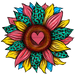 Sunflower, Valentine Flower, Animal Print Flower, Heart Flower, wood sign, DECOE-W-076 - DecoExchange®