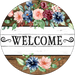 Vinyl Decal, Welcome Sign, 10" Round Metal Sign VINYL-DECOE-259, Sign For Wreath, DecoExchange - DecoExchange