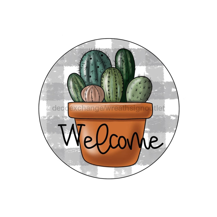Welcome Sign, Cactus Sign, Succulent Sign, wood sign, PCD-W-023 - DecoExchange®