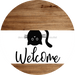 Welcome Sign Cat Everyday Decoe-4156-Dh 18 Wood Round