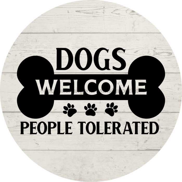 Welcome Sign Dog Decoe-4184 10 Metal Round