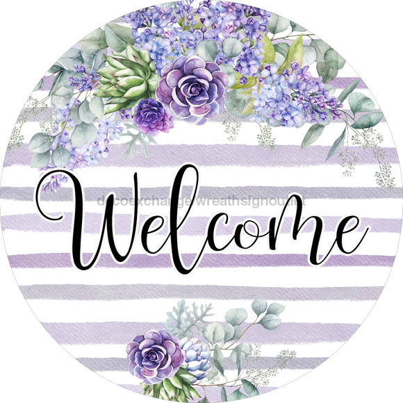 Welcome Sign, Everyday Sign, Purple Sign, DECOE-4053, 10