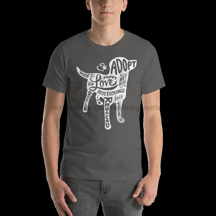 White - Dog Silhouette - Short Sleeve T-Shirt - Unisex - DecoExchange - DecoExchange