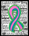 Wreath Sign, Awareness Sign, Metastatic Breast Cancer, 8x10" Metal Sign DECOE-896, Sign For Wreath, DecoExchange - DecoExchange