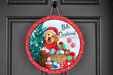 Wreath Sign, Christmas Sign, Christmas Dog Sign, DECOE-2026, Sign For Wreath, DecoExchange - DecoExchange®