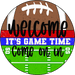 Wreath Sign, Football Sign, 18" Wood Round  Sign CR-039, DecoExchange, Sign For Wreath