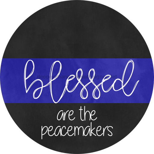 Wreath Sign, Police Sign, 18" Wood Round Sign, DECOE-636, DecoExchange, Sign For Wreath - DecoExchange®