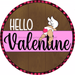 Wreath Sign, Valentine Sign, Hello Cupid, 18" Wood Round  Sign CR-026, DecoExchange, Sign For Wreath