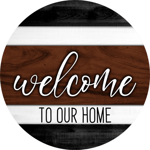 Wreath Sign, Welcome Sign, 18" Wood Round Sign, DECOE-638, DecoExchange, Sign For Wreath - DecoExchange®