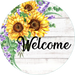 Wreath Sign, Welcome Sign, Sunflower Sign, DECOE-536, Sign For Wreath, DecoExchange - DecoExchange